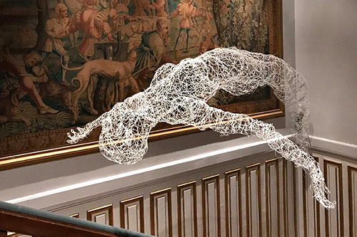 Jouissance installed in the Grand Staircase of Chateau d’Orquevaux