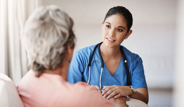Nurse helping a patient