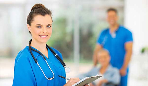 Nurse holding a clipboard
