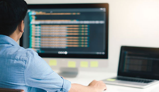 Person using computers