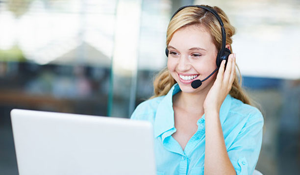Person wearing a headset