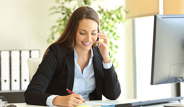 Person working at a desk