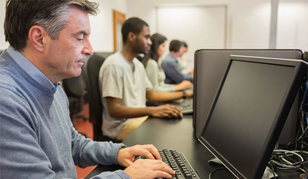 Person working on a computer