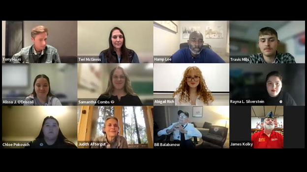 Bay College Civics Corps Students and Panelists from the 2024 Veterans Speak Program.