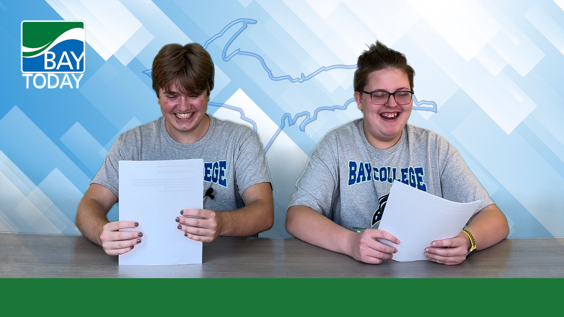 Bay Today Anchors Tom Kluka and Abe Wessel deliver the news.