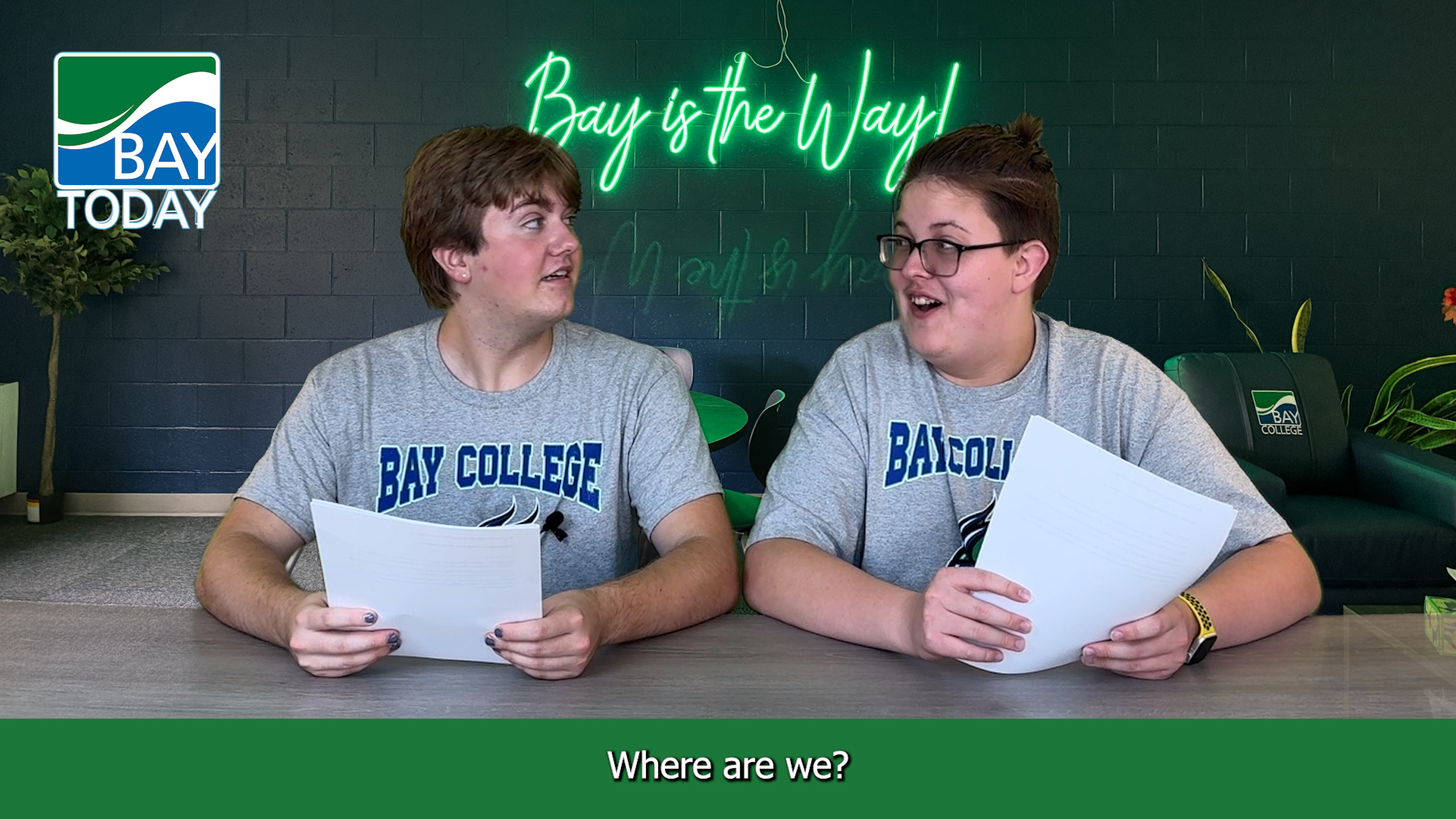 Bay Today Anchors Tom Kluka and Abe Wessel deliver the news.