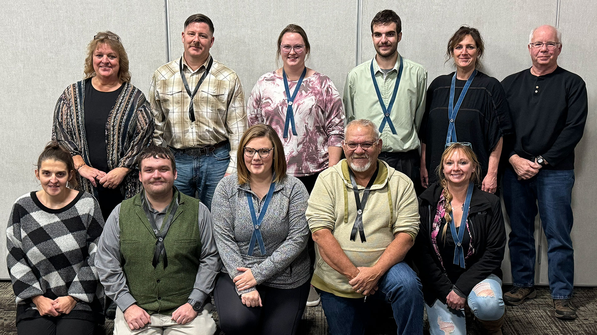 Bay College EMR Class Graduates. Back row, left to right: Instructor Amy Anderson, Nick Cox, Anna Delaney, Xzavier Anderson, Stacey Niskanen, Assistant Instructor: Tom O’Brein. Front row, left to right: Assistant Instructor: Ashley Anderson, Alexander Anderson, Kaitlyn Maki, Matt Jensen, Agela Spriks