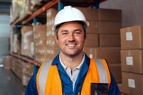 Male warehouse employee