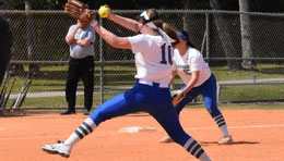 Bay College Norse softball pitcher