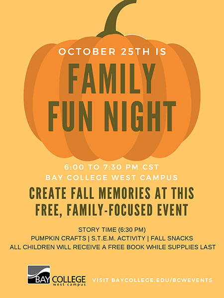 Bay West Fall Family Fun Night poster