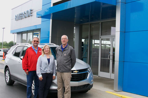 ill Marmalick, Kim Carne, and Doug Gogolewski at Riverside Chevrolet